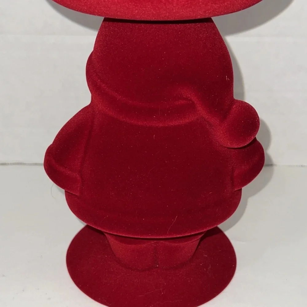 FLOCKED‎ SANTA Candle Holder